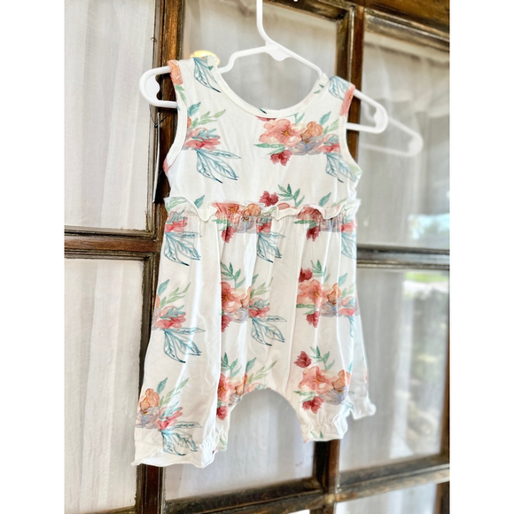 NWT 3-6m Tickety Boo Bamboo Floral Romper - Picture 4 of 6